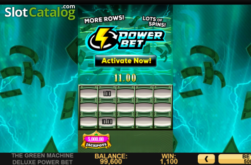 Οθόνη3. Green Machine Deluxe Power Bet Κουλοχέρης