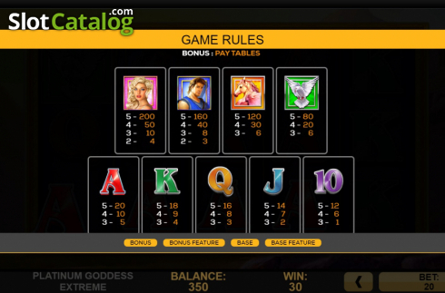 Οθόνη8. Platinum Goddess Extreme Κουλοχέρης