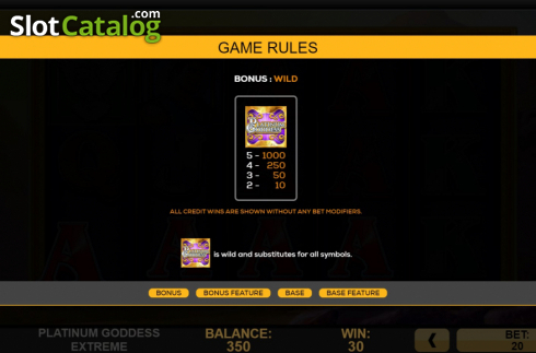 Οθόνη9. Platinum Goddess Extreme Κουλοχέρης