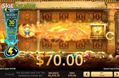 Οθόνη4. The Golden Vault Of The Pharaohs Power Bet Κουλοχέρης