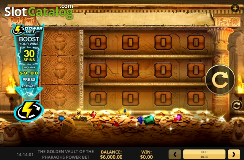 Οθόνη5. The Golden Vault Of The Pharaohs Power Bet Κουλοχέρης