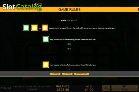 Οθόνη8. The Green Machine Deluxe Racking Up Riches Κουλοχέρης