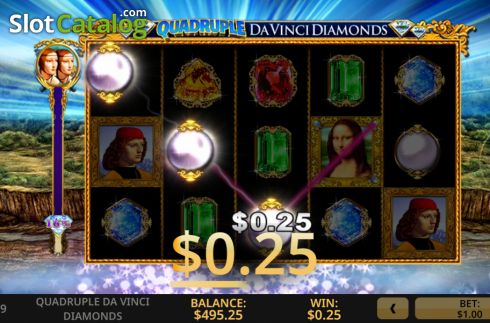 Οθόνη3. Quadruple Da Vinci Diamonds Κουλοχέρης
