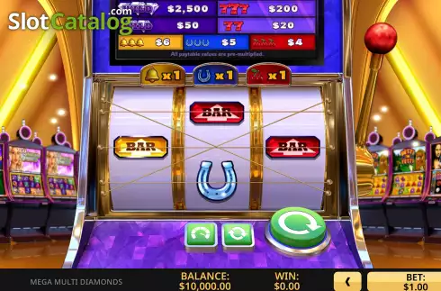 Οθόνη3. Mega Multi Diamonds Κουλοχέρης 