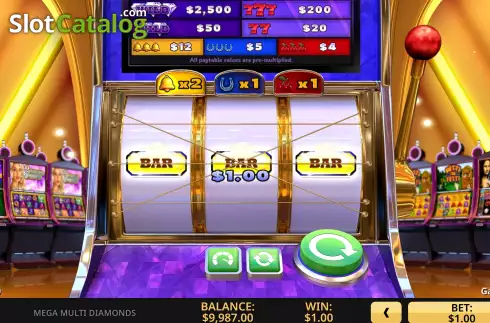 Οθόνη4. Mega Multi Diamonds Κουλοχέρης 