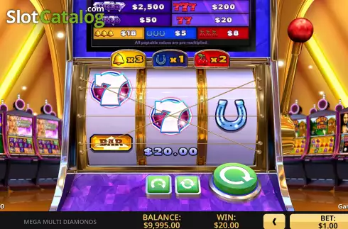 Οθόνη6. Mega Multi Diamonds Κουλοχέρης 