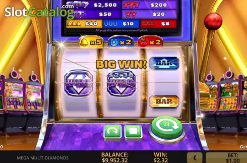 Οθόνη7. Mega Multi Diamonds Κουλοχέρης 