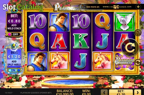 Οθόνη3. Platinum Goddess Power Bet Κουλοχέρης 