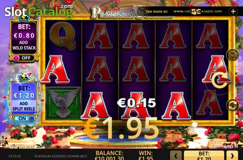 Οθόνη5. Platinum Goddess Power Bet Κουλοχέρης 