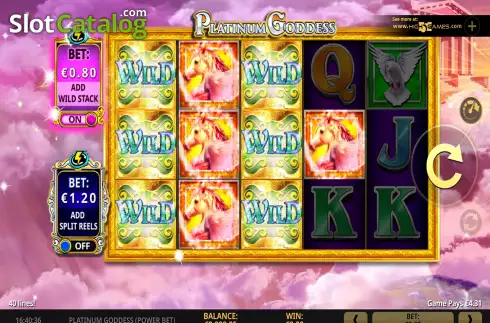 Οθόνη6. Platinum Goddess Power Bet Κουλοχέρης 