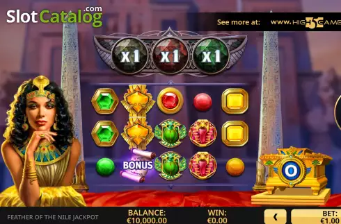 Οθόνη3. Feather Of The Nile Jackpot Κουλοχέρης
