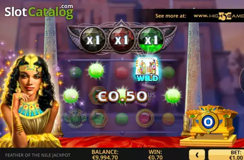 Οθόνη4. Feather Of The Nile Jackpot Κουλοχέρης