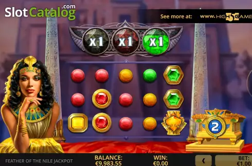 Οθόνη5. Feather Of The Nile Jackpot Κουλοχέρης