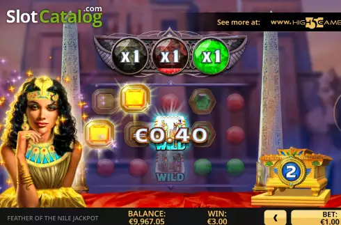 Οθόνη6. Feather Of The Nile Jackpot Κουλοχέρης