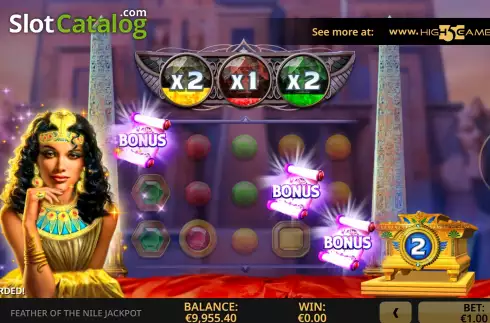 Οθόνη8. Feather Of The Nile Jackpot Κουλοχέρης
