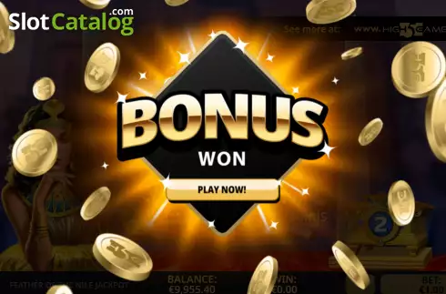 Οθόνη9. Feather Of The Nile Jackpot Κουλοχέρης