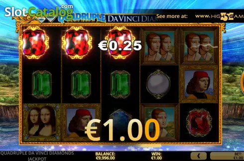 Οθόνη3. Quadruple Da Vinci Diamonds Jackpot Κουλοχέρης