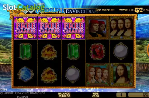 Οθόνη5. Quadruple Da Vinci Diamonds Jackpot Κουλοχέρης