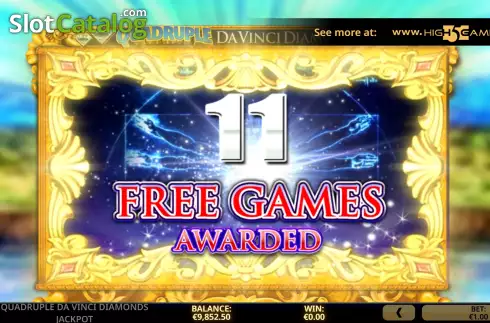 Οθόνη7. Quadruple Da Vinci Diamonds Jackpot Κουλοχέρης