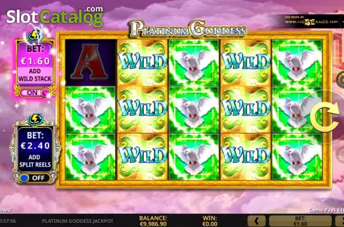 Οθόνη4. Platinum Goddess Jackpot Κουλοχέρης