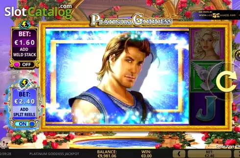 Οθόνη7. Platinum Goddess Jackpot Κουλοχέρης