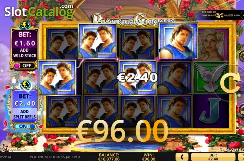Οθόνη8. Platinum Goddess Jackpot Κουλοχέρης