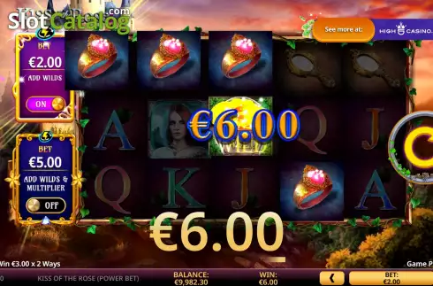 Οθόνη5. Kiss Of The Rose (Power Bet) Κουλοχέρης 