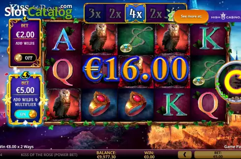 Οθόνη6. Kiss Of The Rose (Power Bet) Κουλοχέρης 