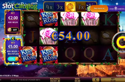 Οθόνη7. Kiss Of The Rose (Power Bet) Κουλοχέρης 