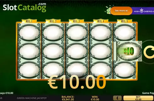 Οθόνη5. Green Machine Deluxe Jackpot Κουλοχέρης