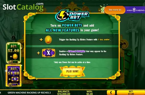 Οθόνη2. Green Machine Racking Up Riches 2 Κουλοχέρης 