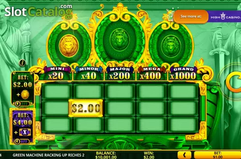 Οθόνη4. Green Machine Racking Up Riches 2 Κουλοχέρης 