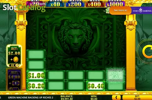 Οθόνη5. Green Machine Racking Up Riches 2 Κουλοχέρης 