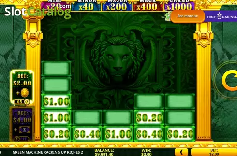 Οθόνη6. Green Machine Racking Up Riches 2 Κουλοχέρης 