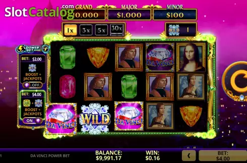 Οθόνη3. Da Vinci Power Bet Κουλοχέρης