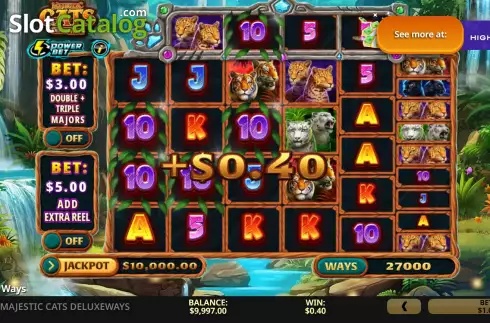 Οθόνη3. Majestic Cats DeluxeWays Κουλοχέρης
