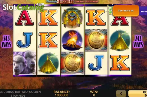 Οθόνη2. Thundering Buffalo: Golden Stampede Κουλοχέρης 