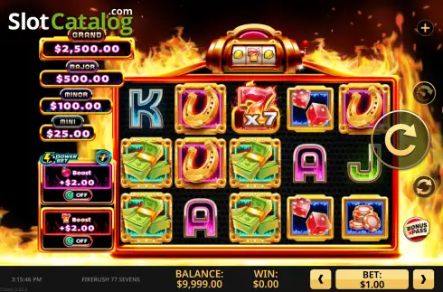 Οθόνη2. Firerush 77 Sevens Κουλοχέρης 