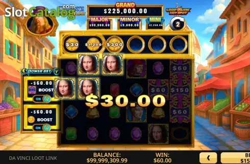 Οθόνη3. Da Vinci Loot Link Κουλοχέρης