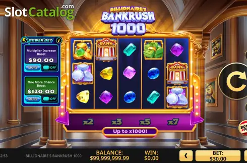 Οθόνη2. Billionaire's Bankrush 1000 Κουλοχέρης 
