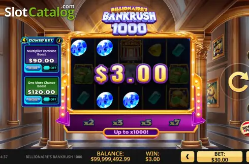 Οθόνη3. Billionaire's Bankrush 1000 Κουλοχέρης 