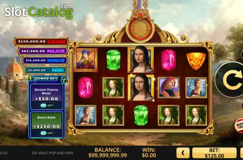 Οθόνη2. Da Vinci Pop and Win Κουλοχέρης