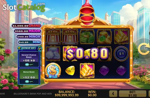 Οθόνη3. Billionaire's Bank Pop and Win Κουλοχέρης