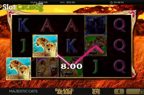 Οθόνη3. Majestic Cats Κουλοχέρης