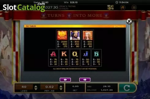 Οθόνη9. Joker's Riches Κουλοχέρης