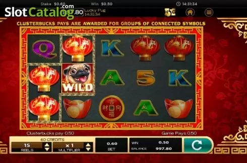 Οθόνη8. Lucky Pug Κουλοχέρης