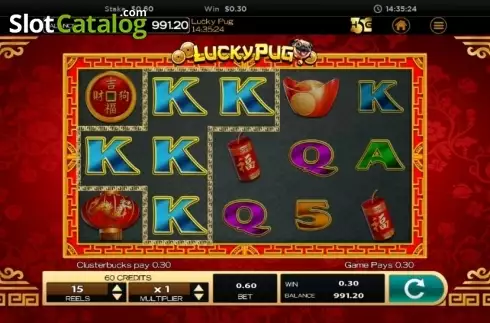 Οθόνη5. Lucky Pug Κουλοχέρης