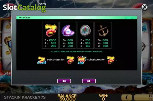 Οθόνη6. Stackin' Kraken 7s Κουλοχέρης