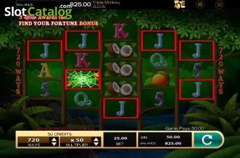 Οθόνη3. Triple Monkey (High 5 Games) Κουλοχέρης 