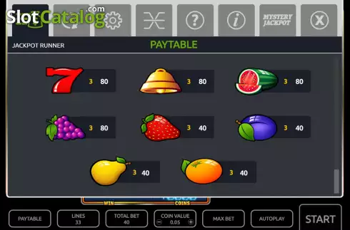 Οθόνη7. Jackpot Runner Κουλοχέρης